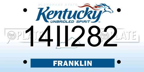 14II282 Kentucky License Plate