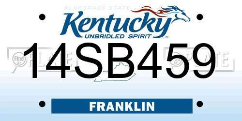 14SB459 Kentucky License Plate