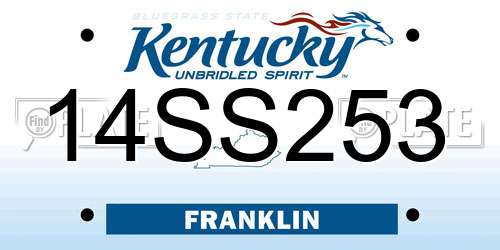 14SS253 Kentucky License Plate