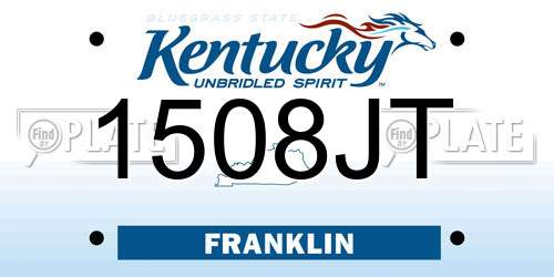 1508JT Kentucky License Plate