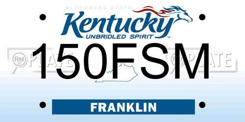 150FSM Kentucky License Plate
