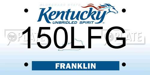 150LFG Kentucky License Plate