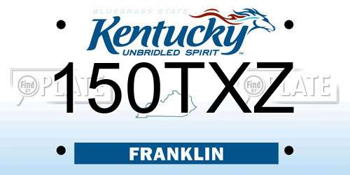 150TXZ Kentucky License Plate