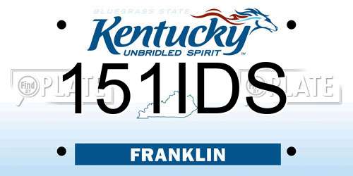 151IDS Kentucky License Plate