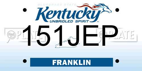 151JEP Kentucky License Plate