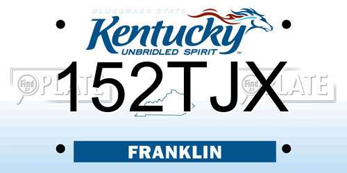 152TJX Kentucky License Plate