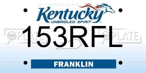 153RFL Kentucky License Plate