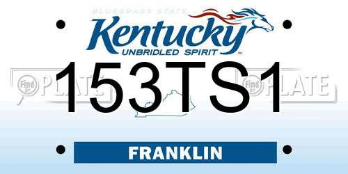 153TS1 Kentucky License Plate