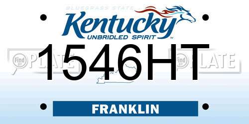 1546HT Kentucky License Plate