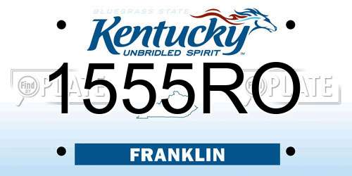 1555RO Kentucky License Plate