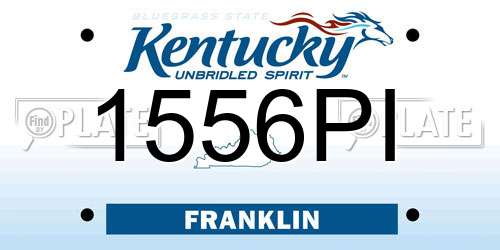 1556PI Kentucky License Plate