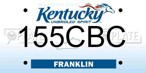 155CBC Kentucky License Plate