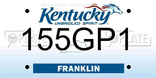 155GP1 Kentucky License Plate