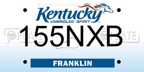 155NXB Kentucky License Plate