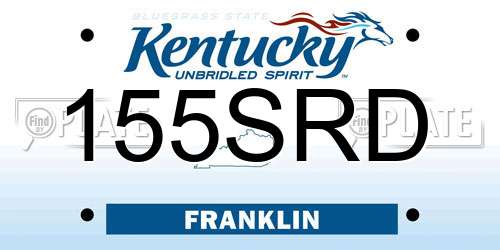 155SRD Kentucky License Plate