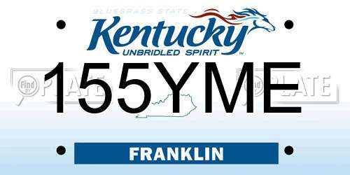 155YME Kentucky License Plate