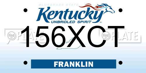 156XCT Kentucky License Plate