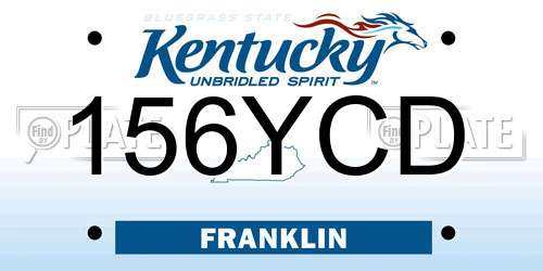 156YCD Kentucky License Plate
