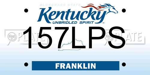 157LPS Kentucky License Plate