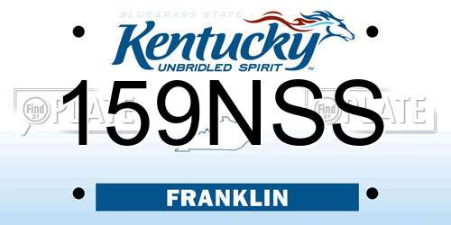 159NSS Kentucky License Plate