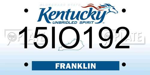 15IO192 Kentucky License Plate