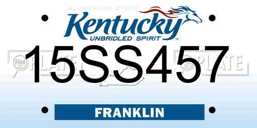 15SS457 Kentucky License Plate
