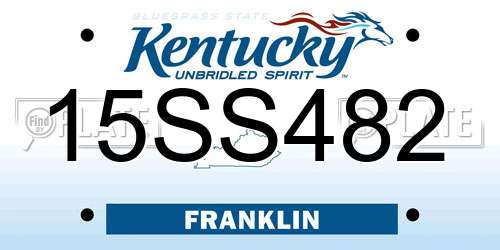 15SS482 Kentucky License Plate