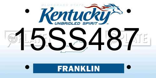15SS487 Kentucky License Plate