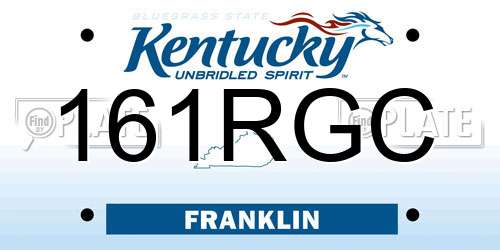 161RGC Kentucky License Plate