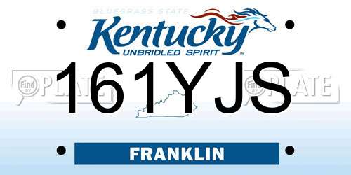 161YJS Kentucky License Plate
