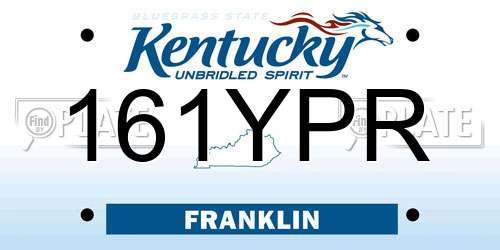 161YPR Kentucky License Plate