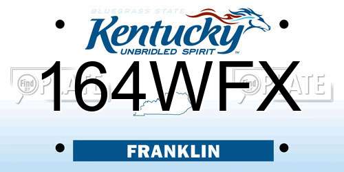 164WFX Kentucky License Plate