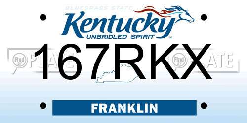 167RKX Kentucky License Plate