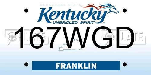 167WGD Kentucky License Plate