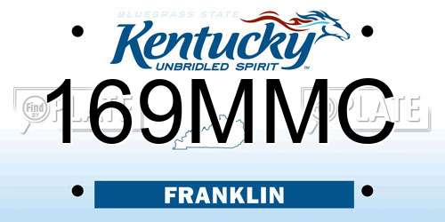 169MMC Kentucky License Plate