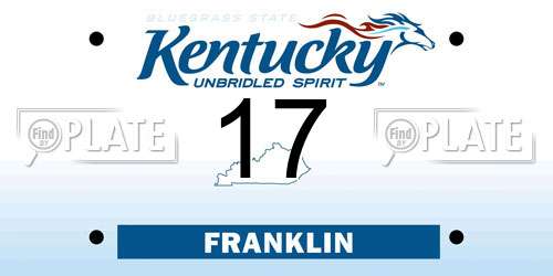 17 Kentucky License Plate