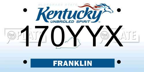 170YYX Kentucky License Plate