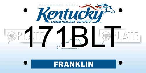 171BLT Kentucky License Plate