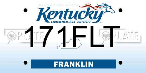 171FLT Kentucky License Plate