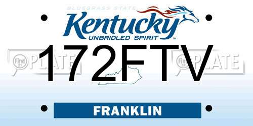 172FTV Kentucky License Plate