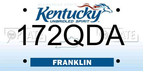 172QDA Kentucky License Plate