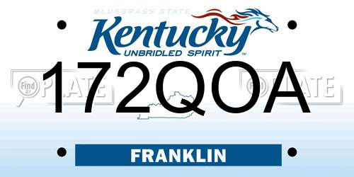 172QOA Kentucky License Plate
