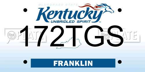 172TGS Kentucky License Plate