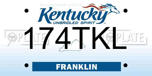 174TKL Kentucky License Plate