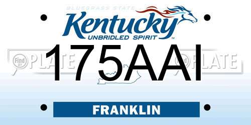 175AAI Kentucky License Plate