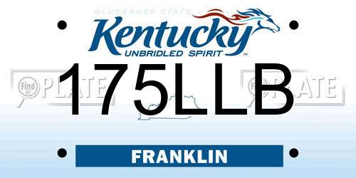 175LLB Kentucky License Plate