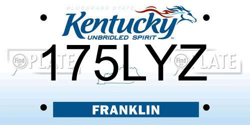 175LYZ Kentucky License Plate