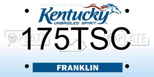 175TSC Kentucky License Plate