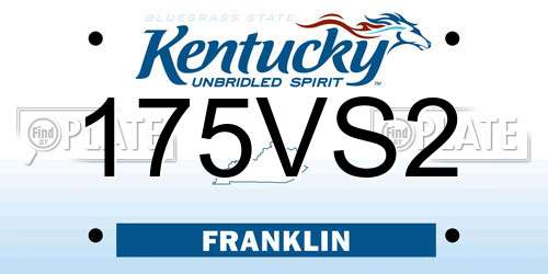 175VS2 Kentucky License Plate