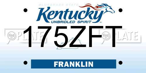 175ZFT Kentucky License Plate